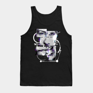 Split Mind, abstract Art, Trash Style Tank Top